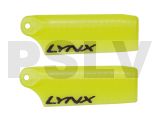  LX60334  Lynx Heli 130 X - Lynx Plastic Tail Blade 33 mm - Yellow 